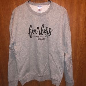 crew neck sweatshirt with bible quote